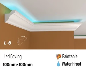 Xps Led Coving Uplighter Cornice Lightweight Moulding - Best Price - L6 - Picture 1 of 4