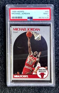 Hoops Michael Jordan #65 1990 baloncesto Chicago Bulls (ROY/MVP/HOF) PSA 9 como nuevo - Imagen 1 de 2