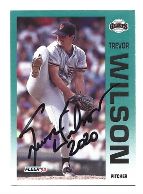 Trevor Wilson AUTOGRAPH San Francisco Giants 1992 Fleer #651 AUTO Baseball Card - Image 1 of 2
