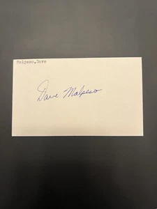 Dave Malpeso Signed Index Card JSA LOA Boston Red Sox Pawtucket  - Picture 1 of 3
