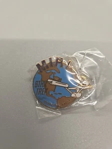 Star Trek Original Series Miri Logo Metal Enamel Pin 1990 Sealed - Picture 1 of 2