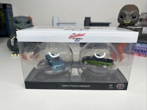 M2 Machines 2024 Christmas Ornament Set of 2 Chevy Trucks Squarebody - Picture 1 of 14