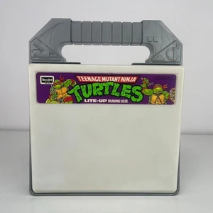 Teenage Mutant Nina Turtles Lite Up Drawing Desk Toy Vtg 1990 TMNT Working EUC - Picture 1 of 7