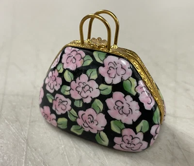 Disney Artoria Limoges France Mary Poppins Carpet Bag Enamel Purse Trinket Box - Image 1 of 4