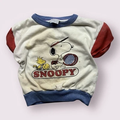 Vintage Kids Snoopy Graphic Sweatshirt 70s 80s USA Made Cartoon Sz 3T - Image 1 of 4