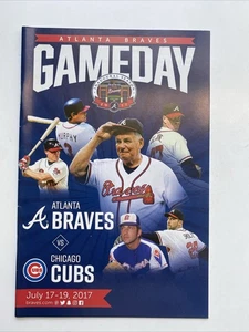 ALUMNI Murphy Glavine Cox Jones Atlanta Braves Baseball 2017 Gameday Program SGA - Picture 1 of 2