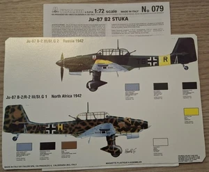 JUNKERS JU-87 B2/R2 STUKA 1:72 ITALERI Kit di montaggio no scatola originale - Foto 1 di 4