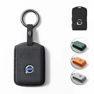 Leather Key Remote Case Fob Shell Cover Holder for Volvo S60 S90 XC40 XC60 XC90 Foto 1 de 4