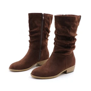 Botas holgadas altas de gamuza sintética Lurnyet para mujer con cremallera tacón de 1,5 pulgadas - Imagen 1 de 67