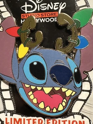 Disney DSSH 2020 Holiday Christmas Stitch Antler LE 400 Pin - Image 1 of 2
