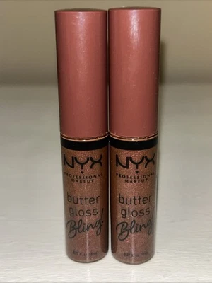 2 pk NYX Butter Gloss Bling! Lip Gloss 0.27 fl oz Ea Sealed 08 - Hu$tla Hustla - Image 1 of 2
