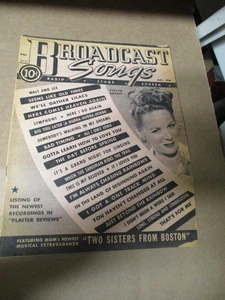 Broadcast Songs Magazine May 1946 Cover: Evelyn Knight Many Photos  E79 PB - Picture 1 of 5