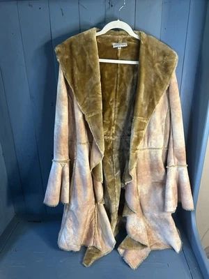 Camurça sintética vintage Newport News “Penny Lane” com forro de pele | Tamanho 16 - Imagem 1 de 4