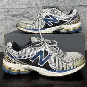 New Balance 860v2 Zapatos para Correr para Hombres Talla 10.5 Gris Azul Malla Hechos en EE. UU. M860SB2 - Imagen 1 de 8