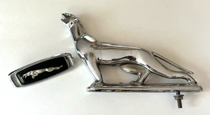 Vtg Jaguar Hood Ornament And Fender Emblem - Picture 1 of 5