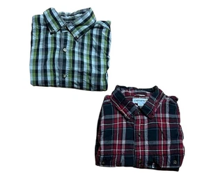 Carhartt Button Down Langarm Hemd kariert 2 Stück Arbeit Herren Large rot grün - Bild 1 von 23