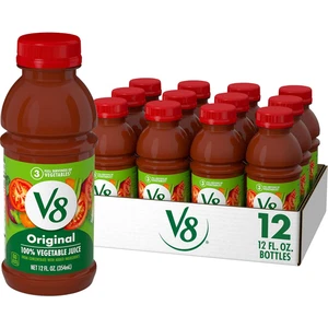 V8 Original 100% Vegetable Juice, 12 Fl Oz Bottle (12 Pack) - Picture 1 of 12