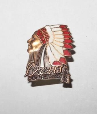 1948 Baseball Boston Braves World Series Media Press Pin Charm Button Pinback - Image 1 of 2