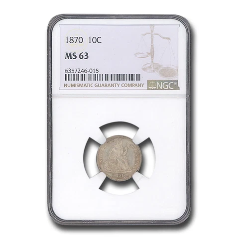 1870 Liberty Seated Dime MS-63 NGC - SKU#280783 Cover