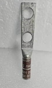 1 Stck.) Burndy YA2C2TC38 Zweiloch Lug Kompressionsverbinder 2 AWG Bolzengröße: 3/8 Zoll - Bild 1 von 4