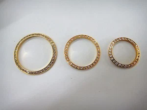 CREATED DIAMOND SAPAHIRE BEZEL insert ring fits Rolex DATEJUST Men Mid-size Lady - Picture 1 of 18