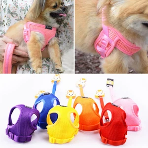 Hot Small Dog Pet Puppy Harness And Leash Set Breathable Mesh Vest Chest Strap✔ - Picture 1 of 31