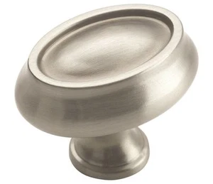 Amerock Manor Oversized BP26127-2-G10 Satin Nickel Oval Schrank Knopf - Bild 1 von 1