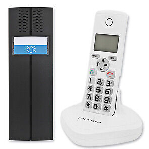 Funk Türsprechanlage mit schnurlosem Telefon, anlog, weiß, DECT GAP Standard 