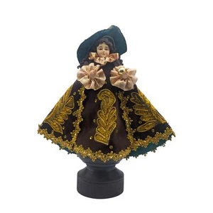Antique Infant Jesus of Prague Santo Idol Statue 13" Figure Nino de Cebu Vtg - Imagen 1 de 5