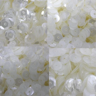 Wedding Sequins IRIDESCENT IVORY 4mm 7mm 9mm circle or cup Dressmaking craft 5g - Image 1 of 3