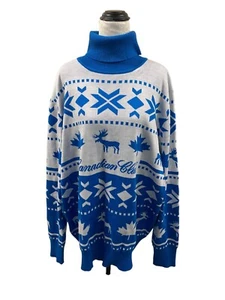Canadian Club knit high folded turtleneck skivy sweater jumper size L/XL - Bild 1 von 8