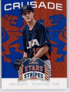 2015 Stars & Stripes USA Crusade Red Blue Holo John Dearth /49 Rookie RC Padres - Picture 1 of 2