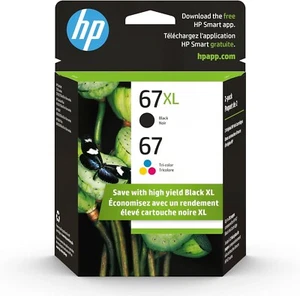 Original HP 67XL High-Yield Tintenpatronen Schwarz/Tri-Color für DeskJet ENVY NEU - Bild 1 von 10