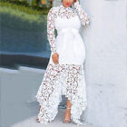 Womens Bodycon Lace Maxi Dress Ladies Long Sleeve Party Evening Dress Plus Size*
