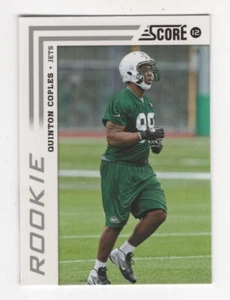 2012 PANINI SCORE GLOSSY FOOTBALL ROOKIE QUINTON COPLES NEW YORK JETS #364 - Picture 1 of 8