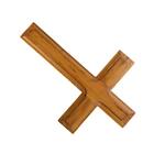 Religiöses Jesus-Kreuz aus Holz, doppelseitiges Display, Wandbehang,