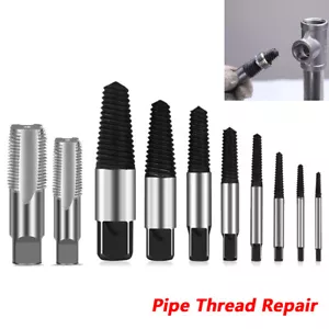 1/2 Inch 3/4 Inch Pipe Broken Screw Extractor Pipe Thread Repair Tap Hand Tools - Picture 1 of 19