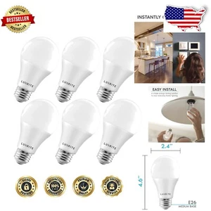 Energy Star A19 LED Bulbs - 1700 Lumens, Dimmable, 6 Pack for Indoor & Outdoor - Picture 1 of 9