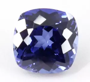 Loose Gemstone Certified 8 ct Natural Cushion Cut Blue Tanzania Tanzanite - Picture 1 of 9