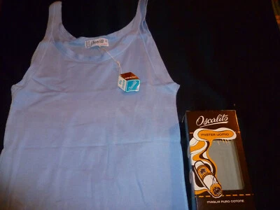 CANOTTIERA OSCALITO UOMO FILO SCOZIA MAGLIFICIO PO ART 734 TG 2 XS AZZURRO - Immagine 1 di 4