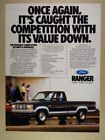 1990 Ford Ranger XLT pick-up photo vintage imprimé annonce