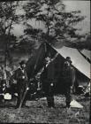 1942 Press Photo President Lincoln with Ge McClellan and Maj Allen Pinkerton
