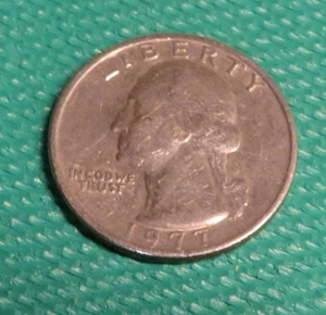 1977 Liberty Washington US Quarter Dollar Coin No Mint Mark Good Condition Circu - Picture 1 of 12