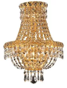 Crystal Bathroom or Dining Room Hallway Foyer Vanity Wall Sconce Light Fixture - Picture 1 of 2