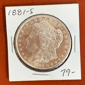 1881-S HIGHER GRADE MORGAN SILVER DOLLAR - Picture 1 of 2
