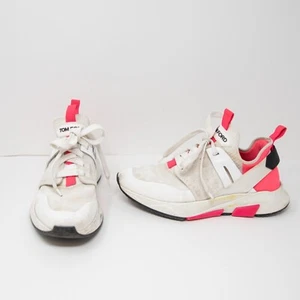 Scarpe sneakers basse sportive Tom Ford donna stampa logo stringate in rilievo 9,5 - Foto 1 di 7