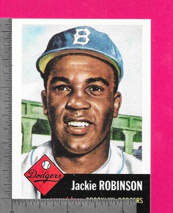 Baseball Topps 1991 Archives Ultimate Reprint 1953 Card 1 Jackie Robinson