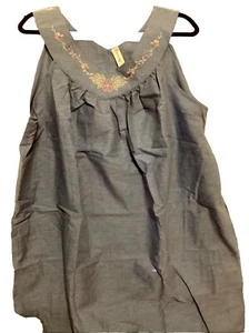 White Stag Sleepwear Women's Size 2XL 18/20 Sleeveless Night Gown/Dress Blue - Picture 1 of 3