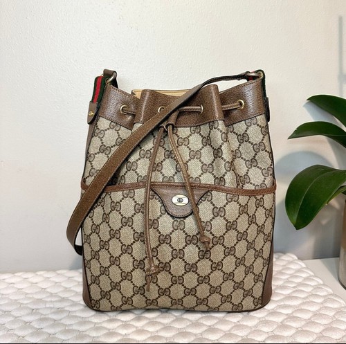 Borsa a tracolla Gucci GG linea sherry tela marrone
