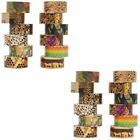 24 Rolls Adhesive Washi Tape Leopard Decor Animal Print Halloween